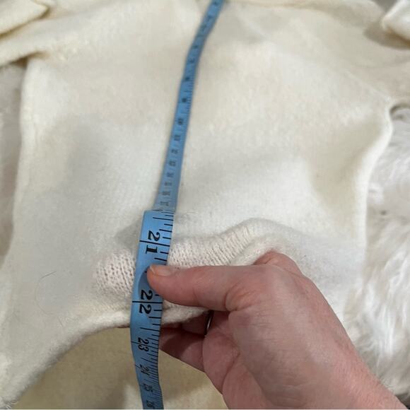 NEW Arden B. Cozy Knit Scoop Tie Neck Bow Layering Sweater Winter White XS NWOT - Picture 13 of 13